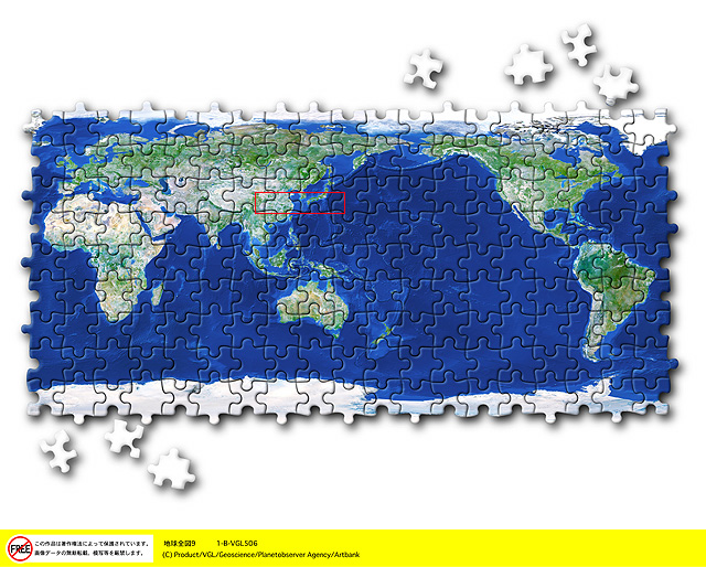 衛星写真・衛星画像・空撮　世界全図
