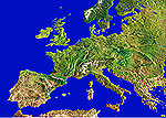ヨーロッパ　衛星写真　