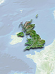 イギリス　衛星写真