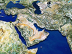 中東　衛星写真