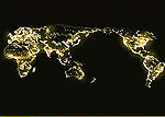 世界　夜景　衛星写真イメージ