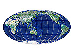 世界地図　球体　衛星写真