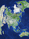 世界地図　地球　衛星写真